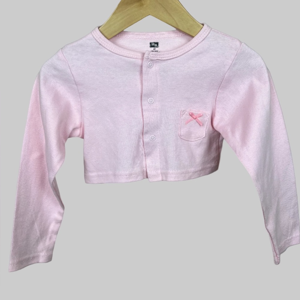 Hudson Baby Long Sleeve Pink Cardigan 4T